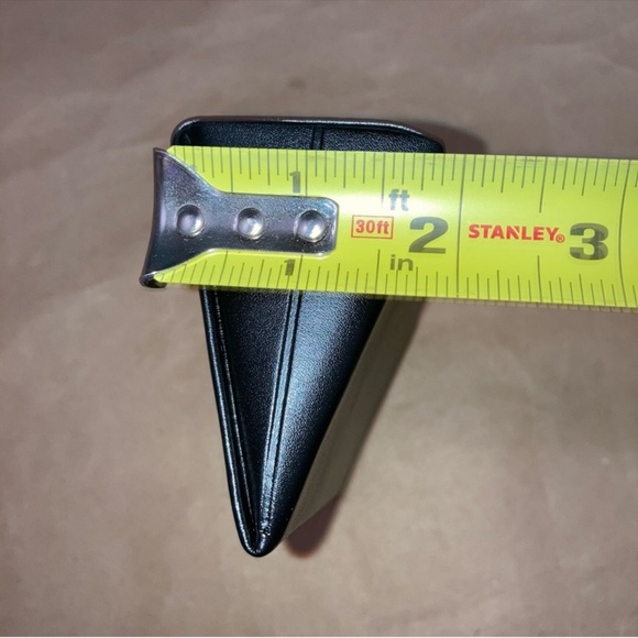 CHRISTIAN DIOR Sunglasses Case Black  Magnetic Folding Triangle Faux Leather EUC - Picture 11 of 14